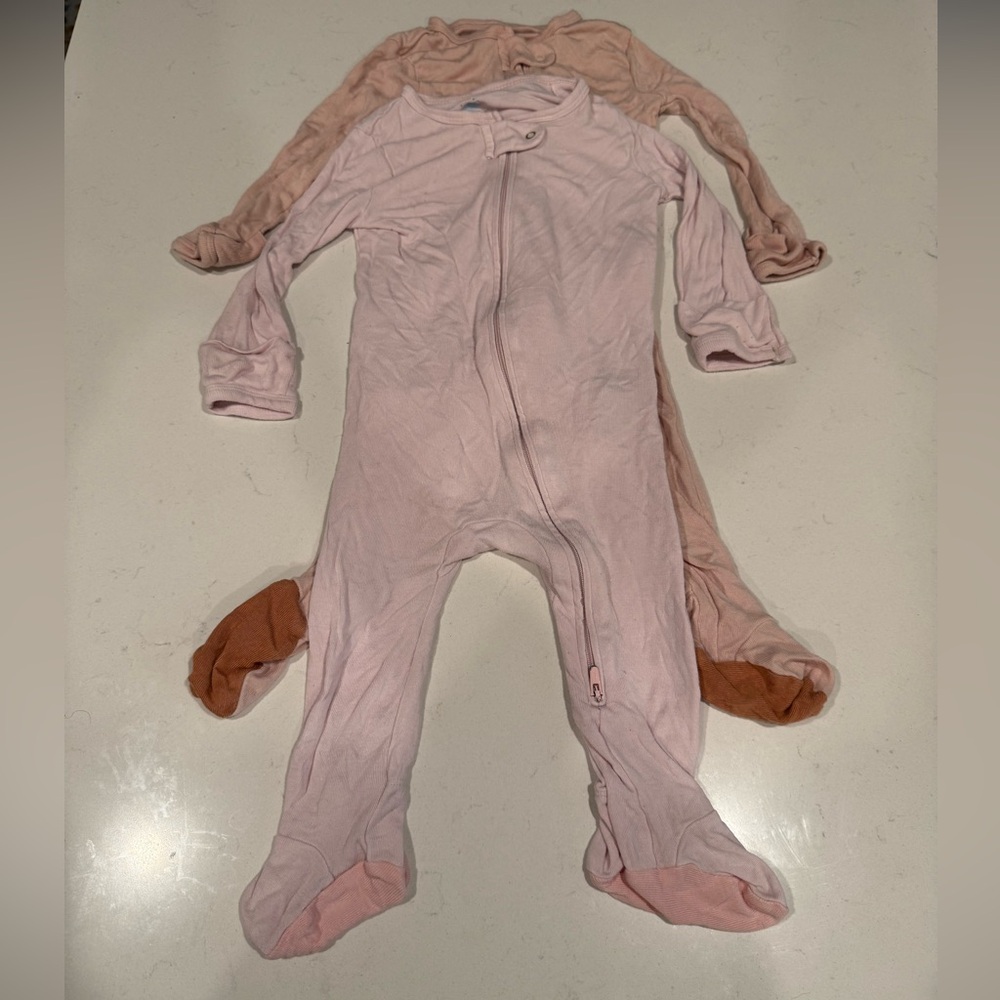 Cloud Island Footie Pajama - 6-9 Months - 2 Pack - Long Sleeve Zip Up Sleepers